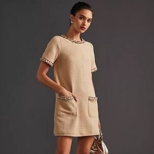 Maeve by Anthropologie Embellished Shift Mini Dress Size XL